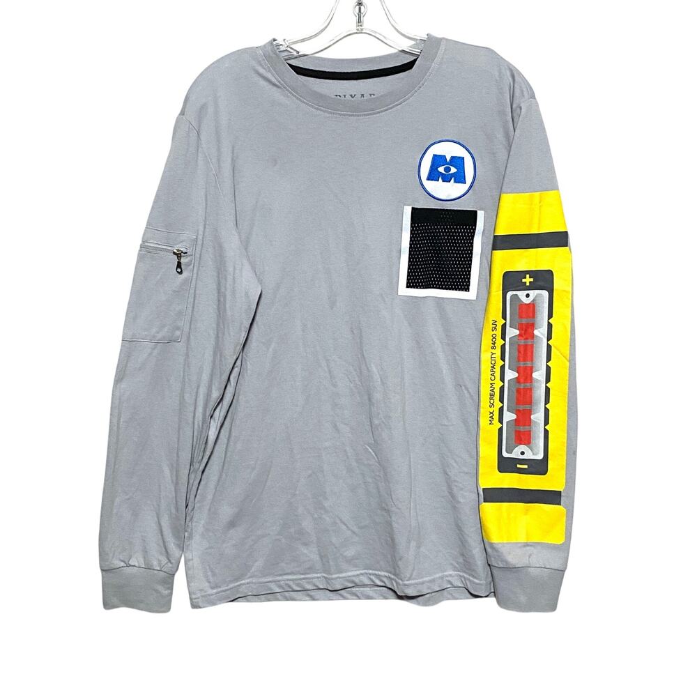Our Universe Disney Pixar Monsters Inc Scream Canister Long Sleeve Shirt Mens S
